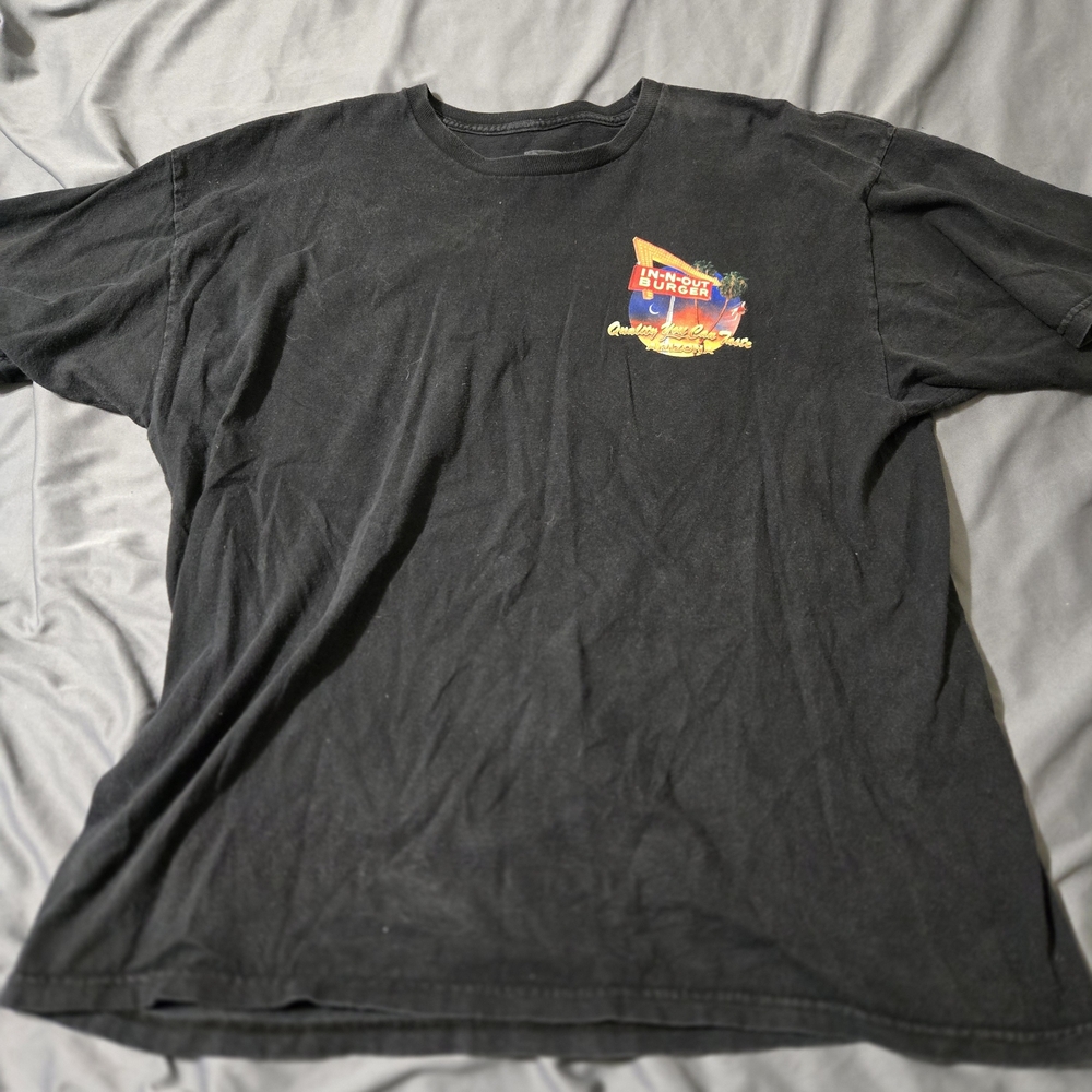 In N Out Burger Shirt Mens Extra Large Arizona Race To The Place Black Cars Food